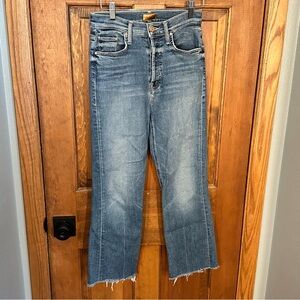 Mother The Tripper Chew Ankle Fray Jean in Walking on Coals Size 25 Designer